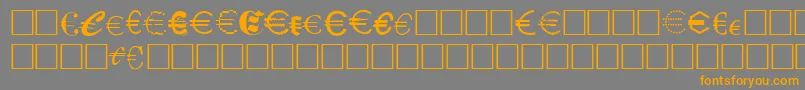 Шрифт Eurocl15 – оранжевые шрифты на сером фоне