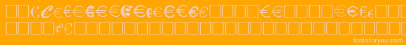フォントEurocl15 – オレンジの背景にピンクのフォント