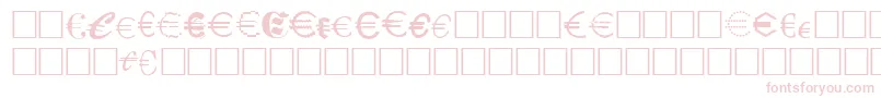 Шрифт Eurocl15 – розовые шрифты на белом фоне