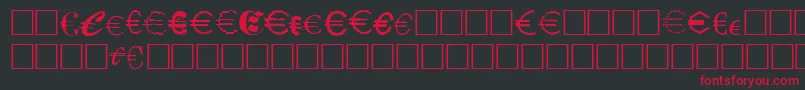 Czcionka Eurocl15 – czerwone czcionki na czarnym tle