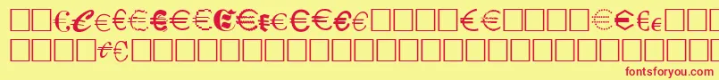 Eurocl15 Font – Red Fonts on Yellow Background