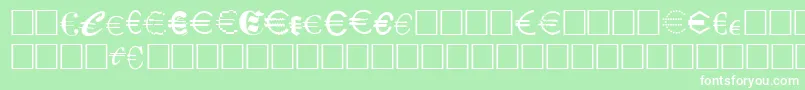 Eurocl15 Font – White Fonts on Green Background