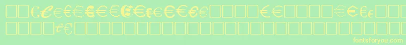 Eurocl15-Schriftart – Gelbe Schriften auf grünem Hintergrund