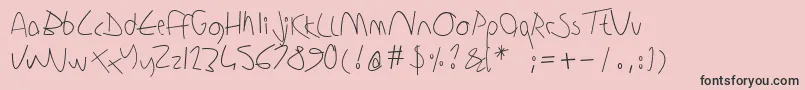 fuente Sharonlipschutzhandwriting – Fuentes Negras Sobre Fondo Rosa
