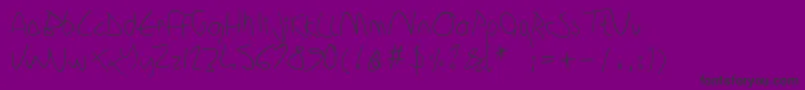 Sharonlipschutzhandwriting-Schriftart – Schwarze Schriften auf violettem Hintergrund