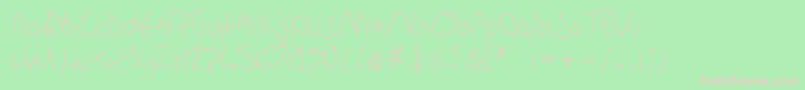 Sharonlipschutzhandwriting Font – Pink Fonts on Green Background