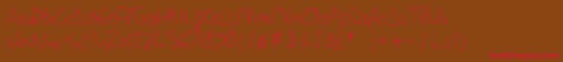 fuente Sharonlipschutzhandwriting – Fuentes Rojas Sobre Fondo Marrón