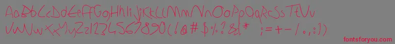 fuente Sharonlipschutzhandwriting – Fuentes Rojas Sobre Fondo Gris