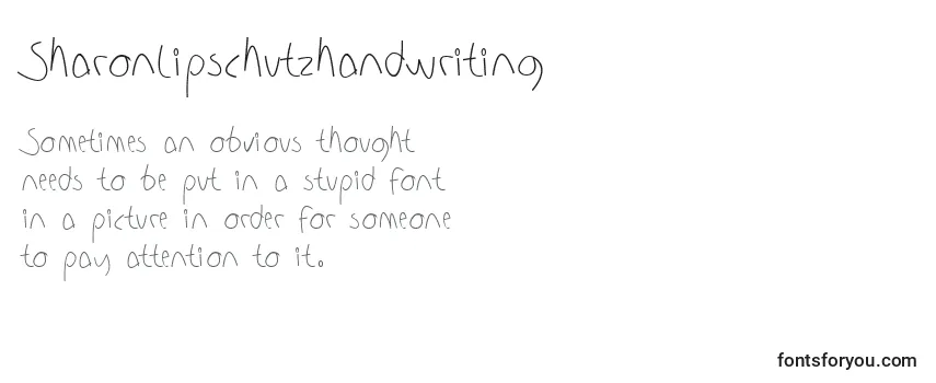 Review of the Sharonlipschutzhandwriting Font