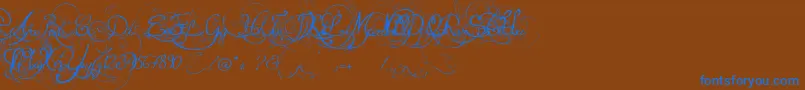 EternalCall Font – Blue Fonts on Brown Background