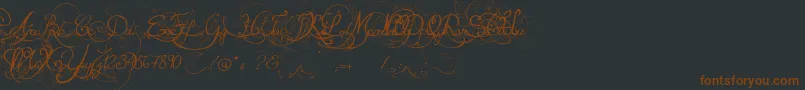 EternalCall Font – Brown Fonts on Black Background