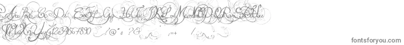 EternalCall-Schriftart – Graue Schriften auf weißem Hintergrund