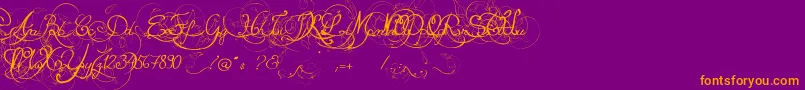 EternalCall Font – Orange Fonts on Purple Background