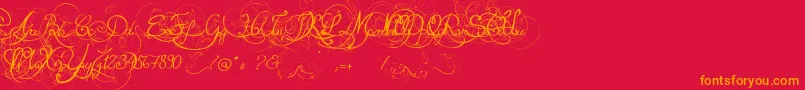 EternalCall Font – Orange Fonts on Red Background