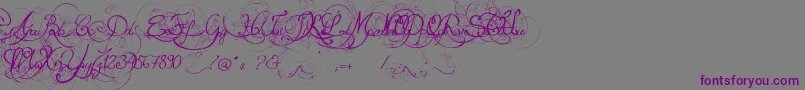 EternalCall-Schriftart – Violette Schriften auf grauem Hintergrund