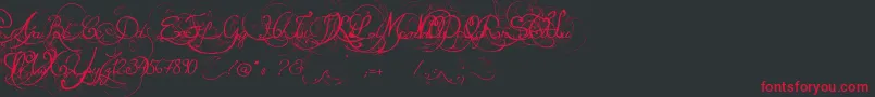 EternalCall Font – Red Fonts on Black Background
