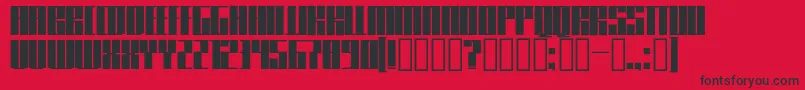 Knifer600-Schriftart – Schwarze Schriften auf rotem Hintergrund
