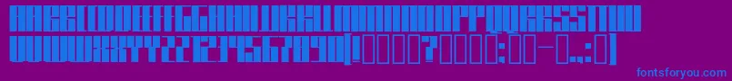 Knifer600-Schriftart – Blaue Schriften auf violettem Hintergrund