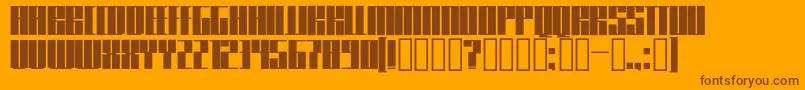 Knifer600 Font – Brown Fonts on Orange Background