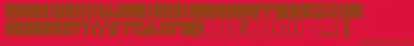Knifer600 Font – Brown Fonts on Red Background