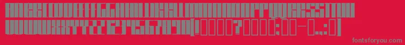 フォントKnifer600 – 赤い背景に灰色の文字