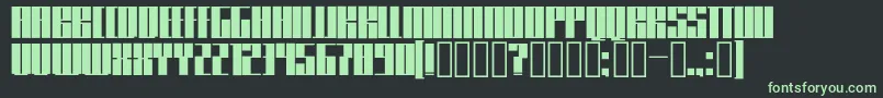 Czcionka Knifer600 – zielone czcionki na czarnym tle