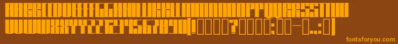 Knifer600 Font – Orange Fonts on Brown Background