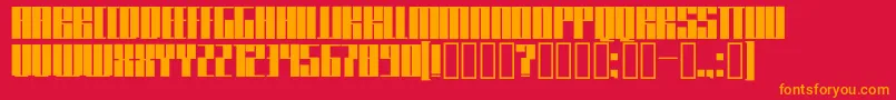 Knifer600 Font – Orange Fonts on Red Background