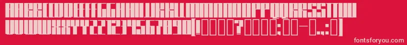 Knifer600 Font – Pink Fonts on Red Background
