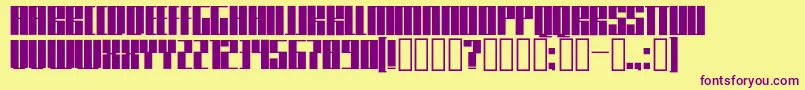 Knifer600 Font – Purple Fonts on Yellow Background