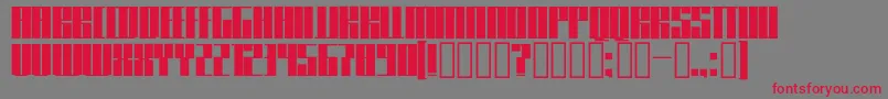 フォントKnifer600 – 赤い文字の灰色の背景