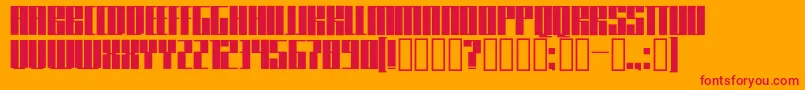 Knifer600 Font – Red Fonts on Orange Background