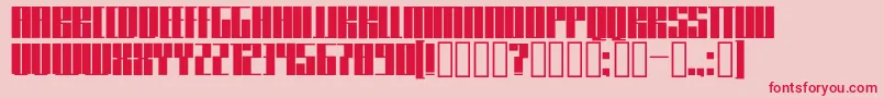 Knifer600 Font – Red Fonts on Pink Background
