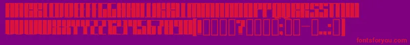 Fonte Knifer600 – fontes vermelhas em um fundo violeta