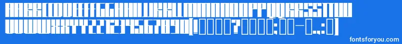 Knifer600 Font – White Fonts on Blue Background