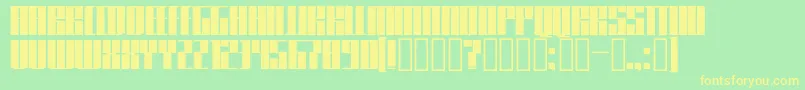 Knifer600 Font – Yellow Fonts on Green Background
