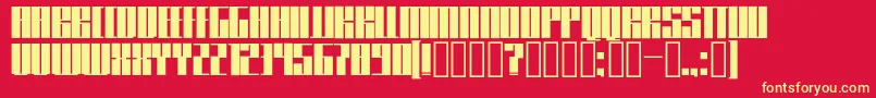 Knifer600 Font – Yellow Fonts on Red Background