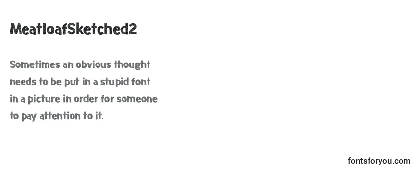 Review of the MeatloafSketched2 Font