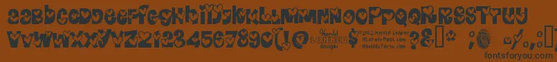 Hearrg Font – Black Fonts on Brown Background