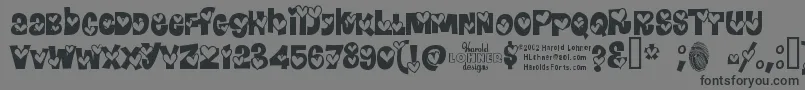 Hearrg Font – Black Fonts on Gray Background