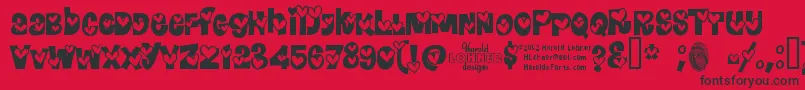 Hearrg Font – Black Fonts on Red Background