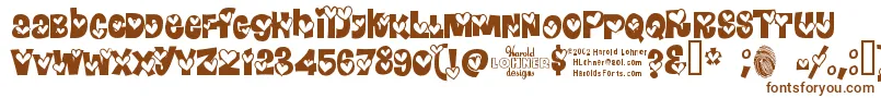 Hearrg Font – Brown Fonts on White Background