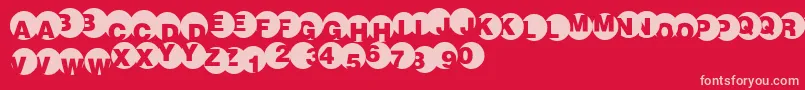 Spotlights Font – Pink Fonts on Red Background
