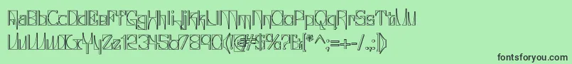 GlaukousIndustrious Font – Black Fonts on Green Background
