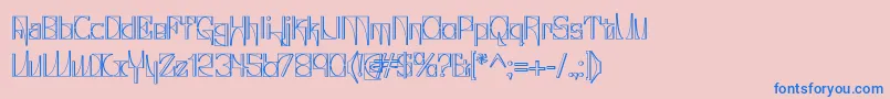GlaukousIndustrious-Schriftart – Blaue Schriften auf rosa Hintergrund