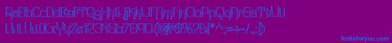 GlaukousIndustrious-Schriftart – Blaue Schriften auf violettem Hintergrund