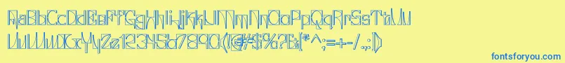 GlaukousIndustrious Font – Blue Fonts on Yellow Background