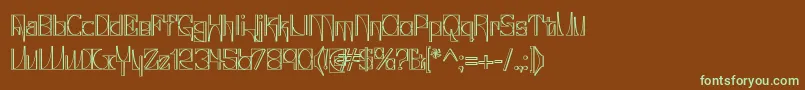 GlaukousIndustrious Font – Green Fonts on Brown Background