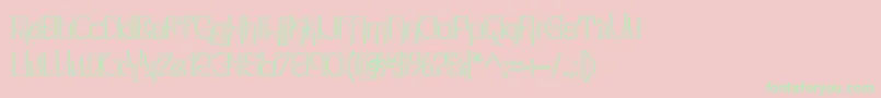 Шрифт GlaukousIndustrious – зелёные шрифты на розовом фоне