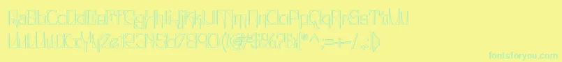GlaukousIndustrious Font – Green Fonts on Yellow Background